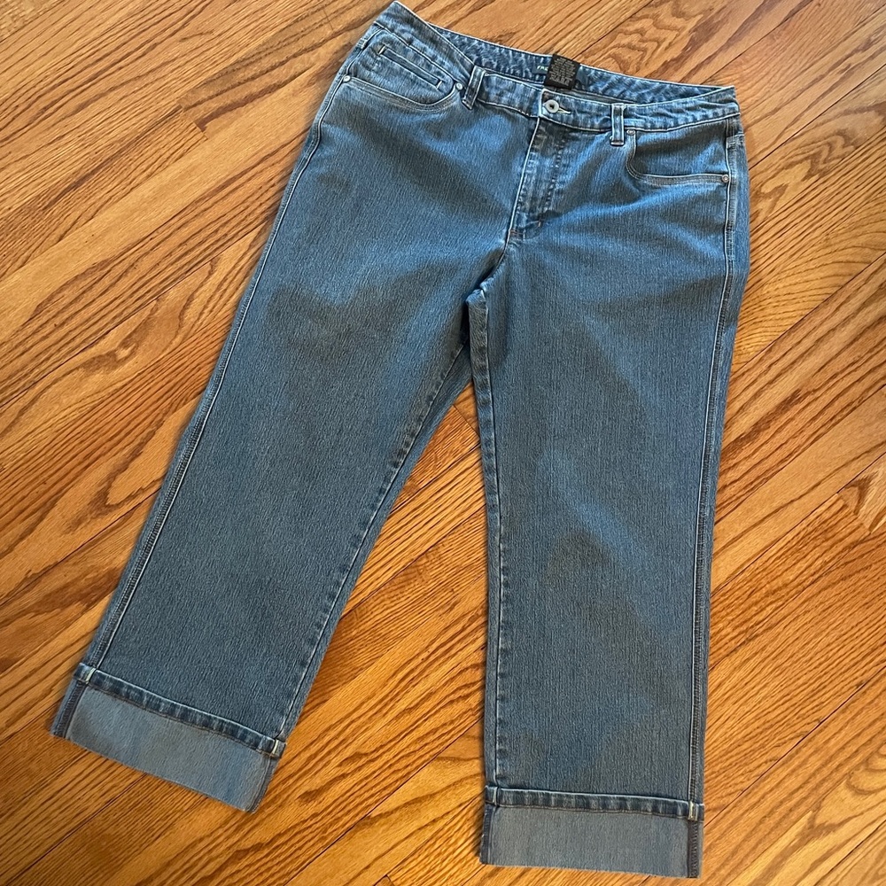 Cuffed Crop Jeans, stretch